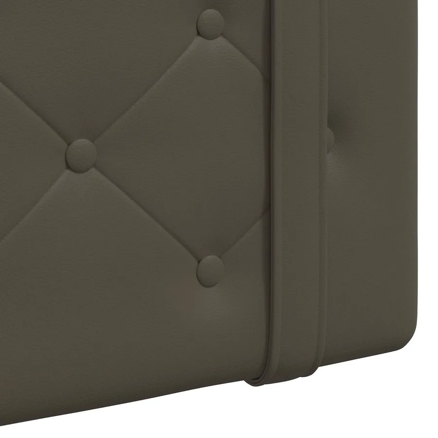 Tête de lit suspendue Avec lumière LED Gris Simili cuir - 9