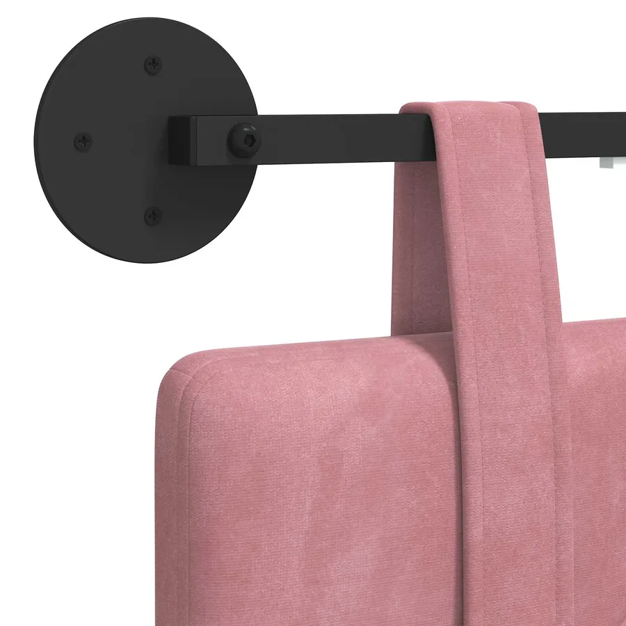 Tête de lit suspendue Avec lumière LED Rose Velours - 8