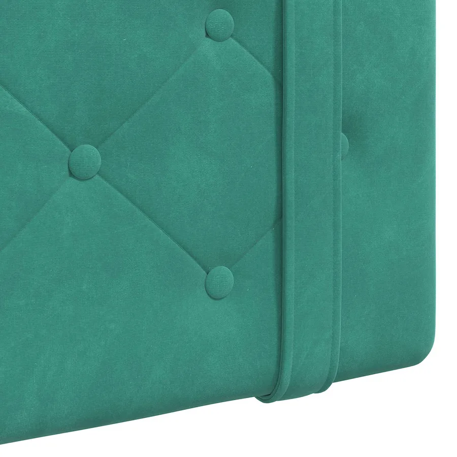 Tête de lit suspendue Avec lumière LED Turquoise Velours - 9