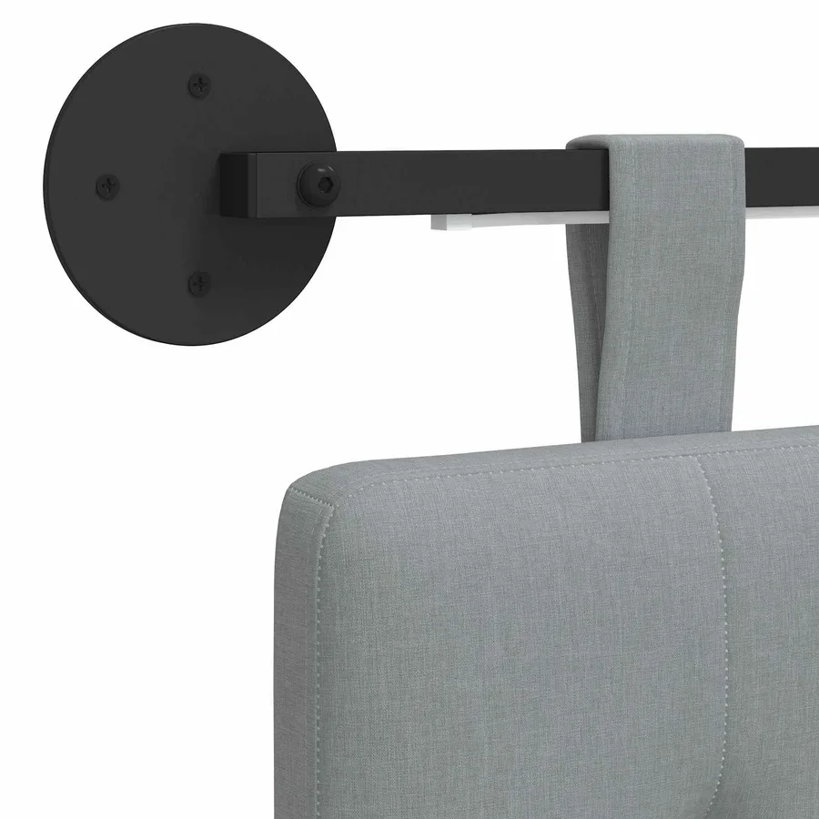 Tête de lit suspendue Avec lumière LED Gris clair Tissu - 10