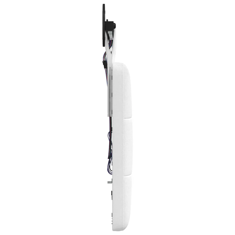 Tête de lit suspendue Avec lumière LED Blanc Tissu - 7