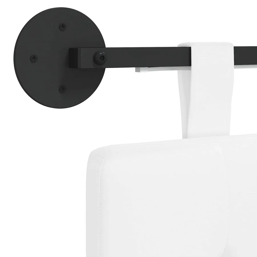 Tête de lit suspendue Avec lumière LED Blanc Tissu - 8