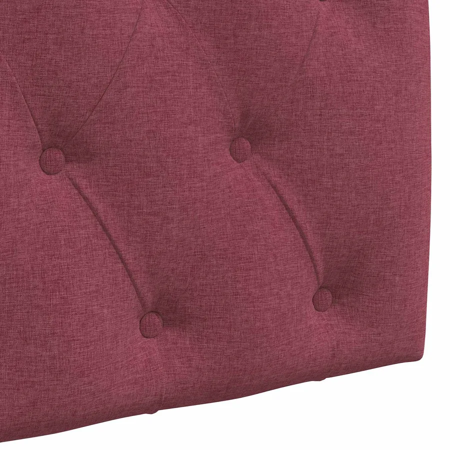 Tête de lit suspendue Avec lumière LED Bordeaux Tissu - 9