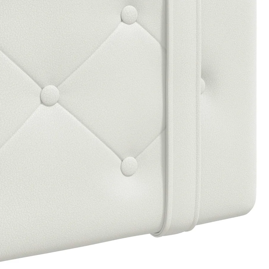 Tête de lit suspendue Avec lumière LED Blanc Simili cuir - 9