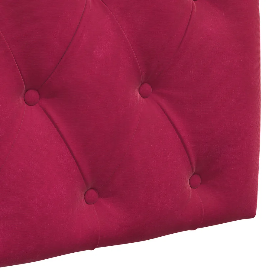 Tête de lit suspendue Avec lumière LED Bordeaux Velours - 9