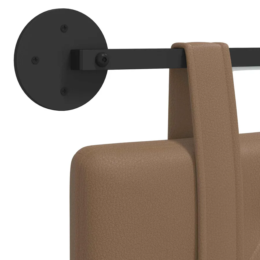Tête de lit suspendue Avec lumière LED Cappuccino Simili cuir - 10