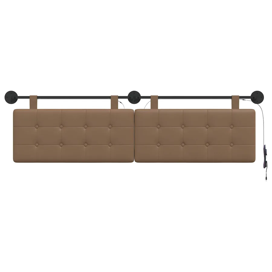 Tête de lit suspendue Avec lumière LED Cappuccino Simili cuir - 6