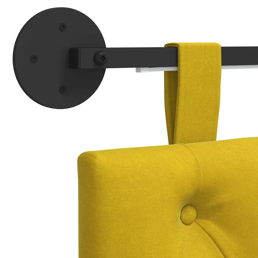 Tête de lit suspendue Avec lumière LED Jaune Velours - 10