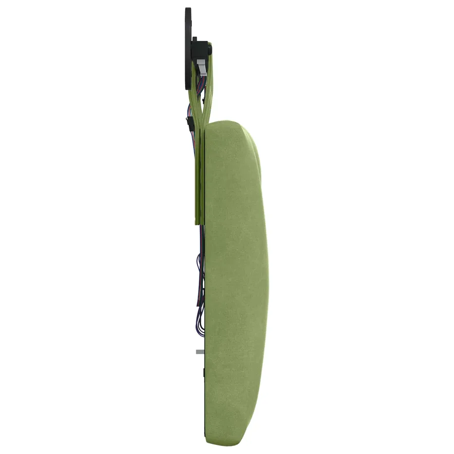 Tête de lit suspendue Avec lumière LED Vert clair Velours - 7