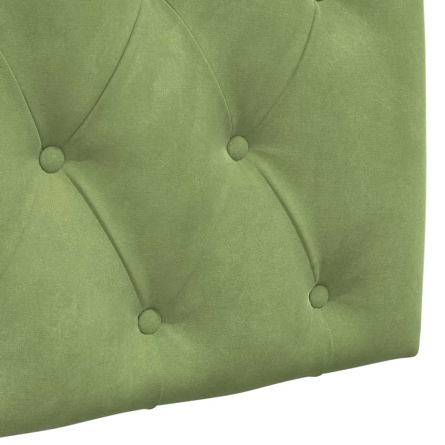 Tête de lit suspendue Avec lumière LED Vert clair Velours - 9