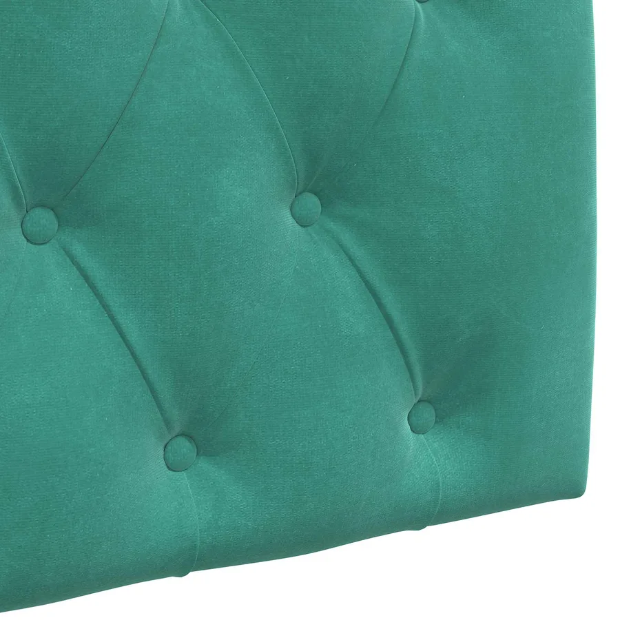 Tête de lit suspendue Avec lumière LED Turquoise Velours - 9
