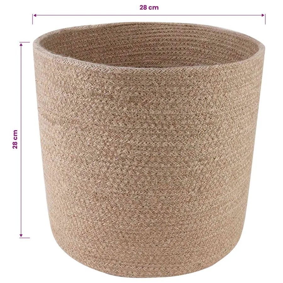 Ensemble de Pots à Plantes 2 pcs Naturel Ø 28 x 28 cm - 5
