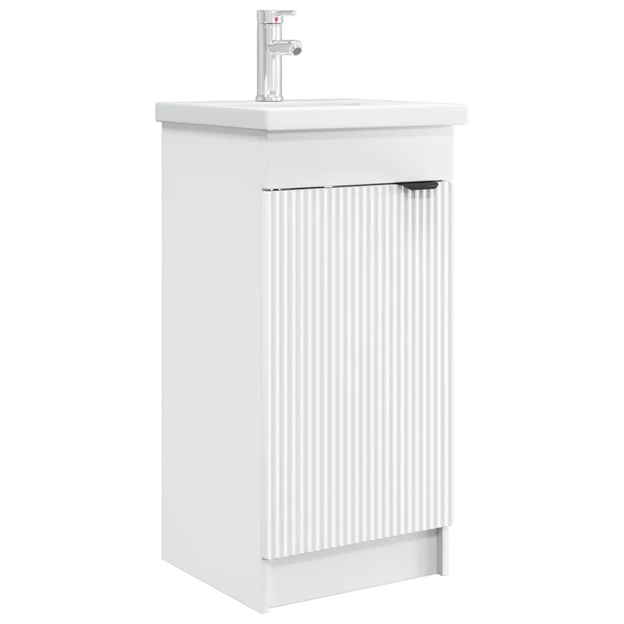 Meuble de salle de bain avec évier Blanc 42 x 40 x 84,5 cm - 2