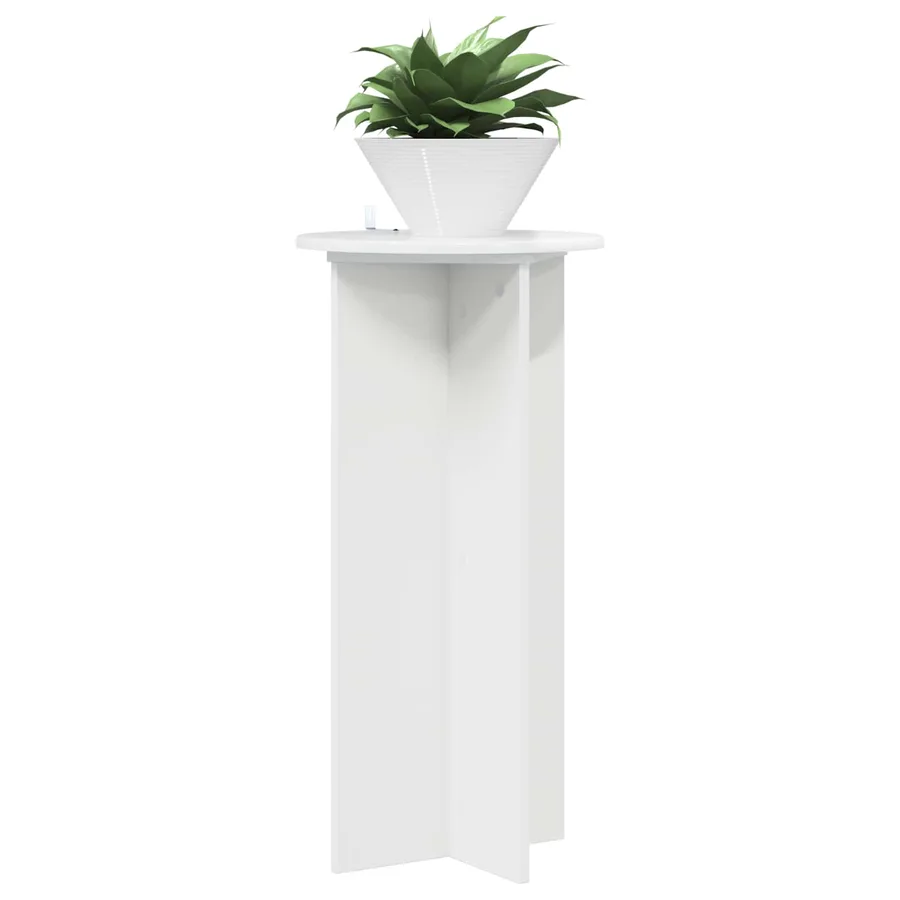 Support de Plante 2 pcs Blanc brillant 40 x 40 x 80 cm - 3