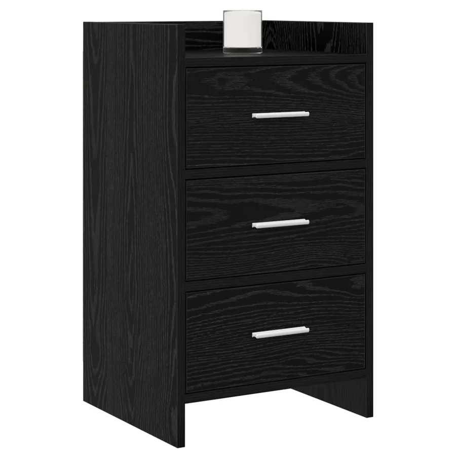 Tables de chevet Chêne noir 40 x 36 x 70 cm Bois d'ingénierie - 2