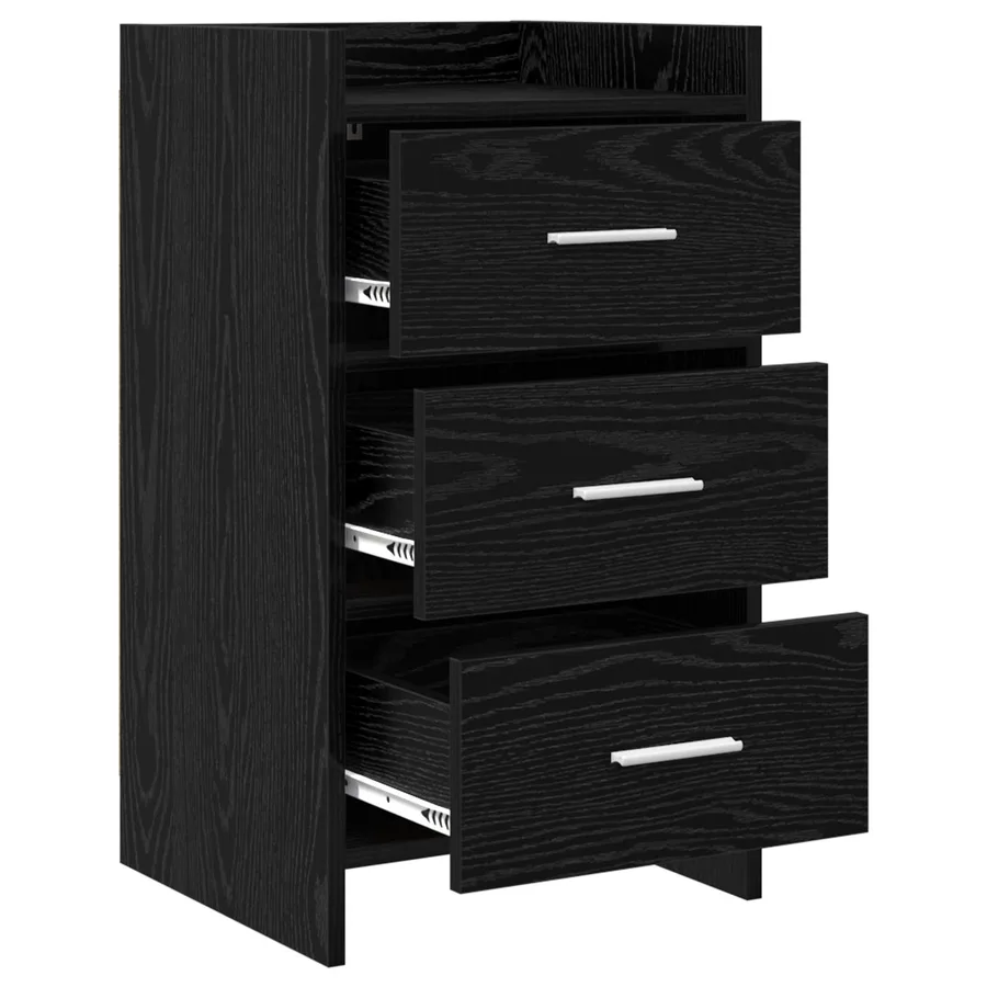 Tables de chevet Chêne noir 40 x 36 x 70 cm Bois d'ingénierie - 3