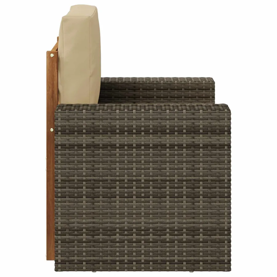 Sofa de milieu extérieur Bois d'Acacia Massif Naturel - 4