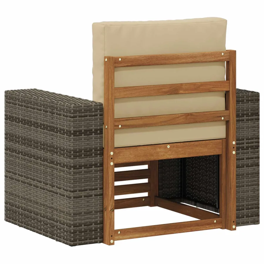 Sofa de milieu extérieur Bois d'Acacia Massif Naturel - 5