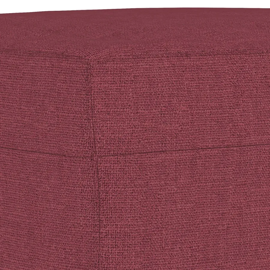 Fauteuil avec repose-pied Rouge bordeaux 60 cm Tissu - 6