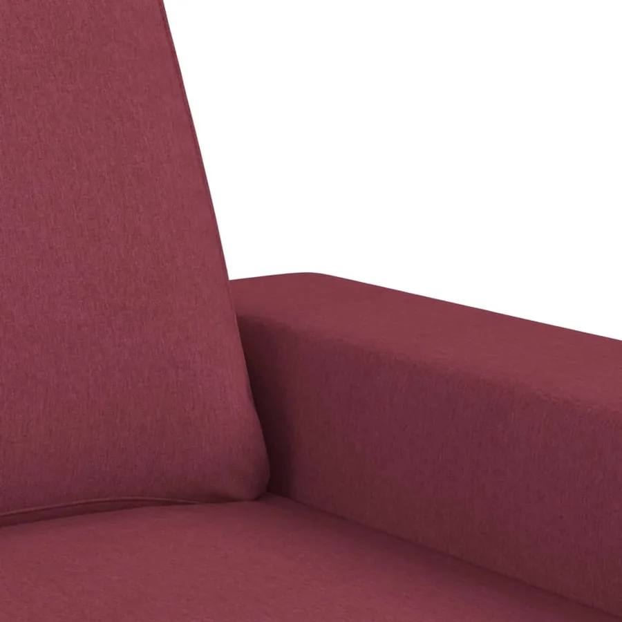 Fauteuil avec repose-pied Rouge bordeaux 60 cm Tissu - 7