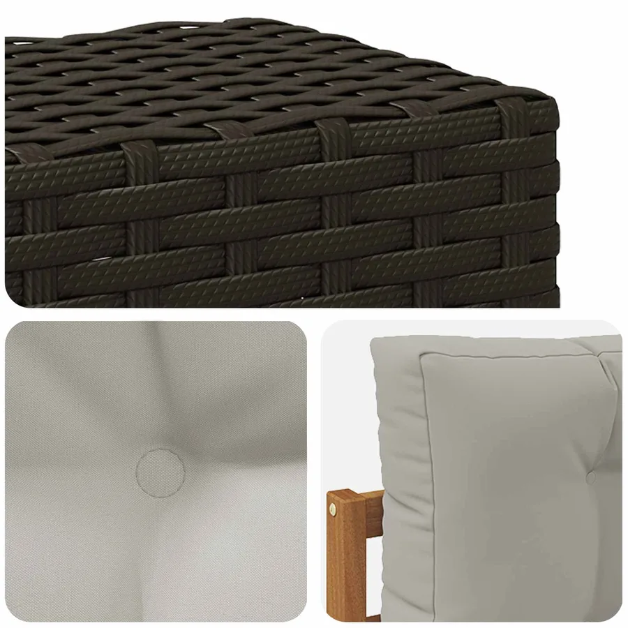 Sofa de milieu extérieur Naturel - 6