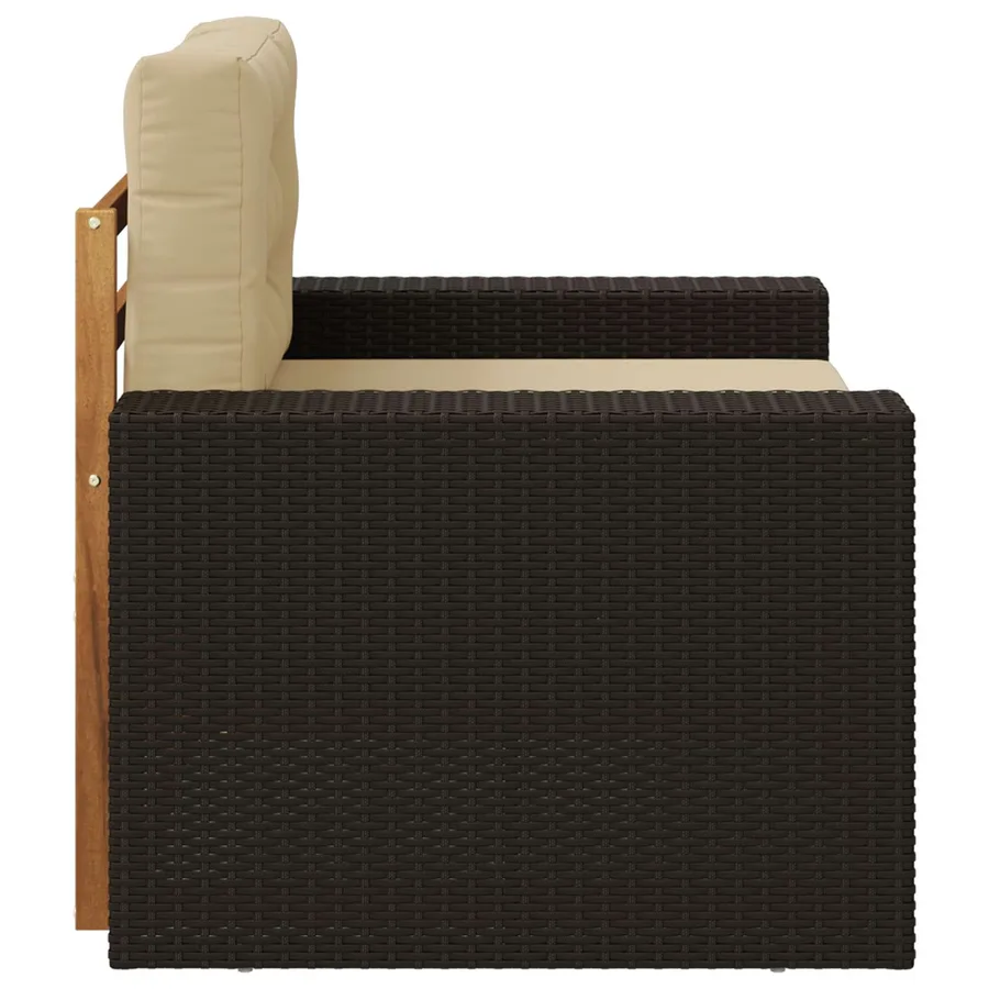 Sofa de milieu extérieur Bois d'Acacia Massif Naturel - 4
