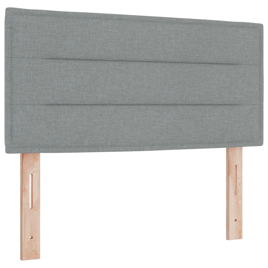 Lit de rangement LED avec matelas Gris clair 90 x 200 cm Tissu - 3