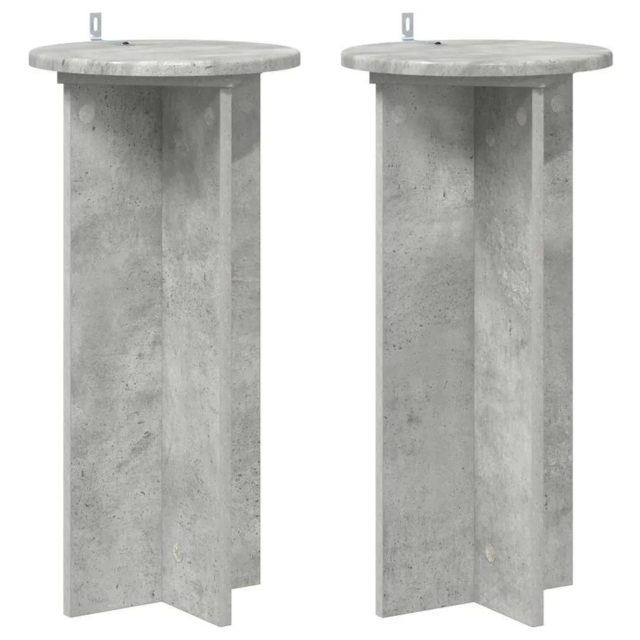 Support de Plante 2 pcs Gris béton 29,5 x 29,5 x 60 cm - 2