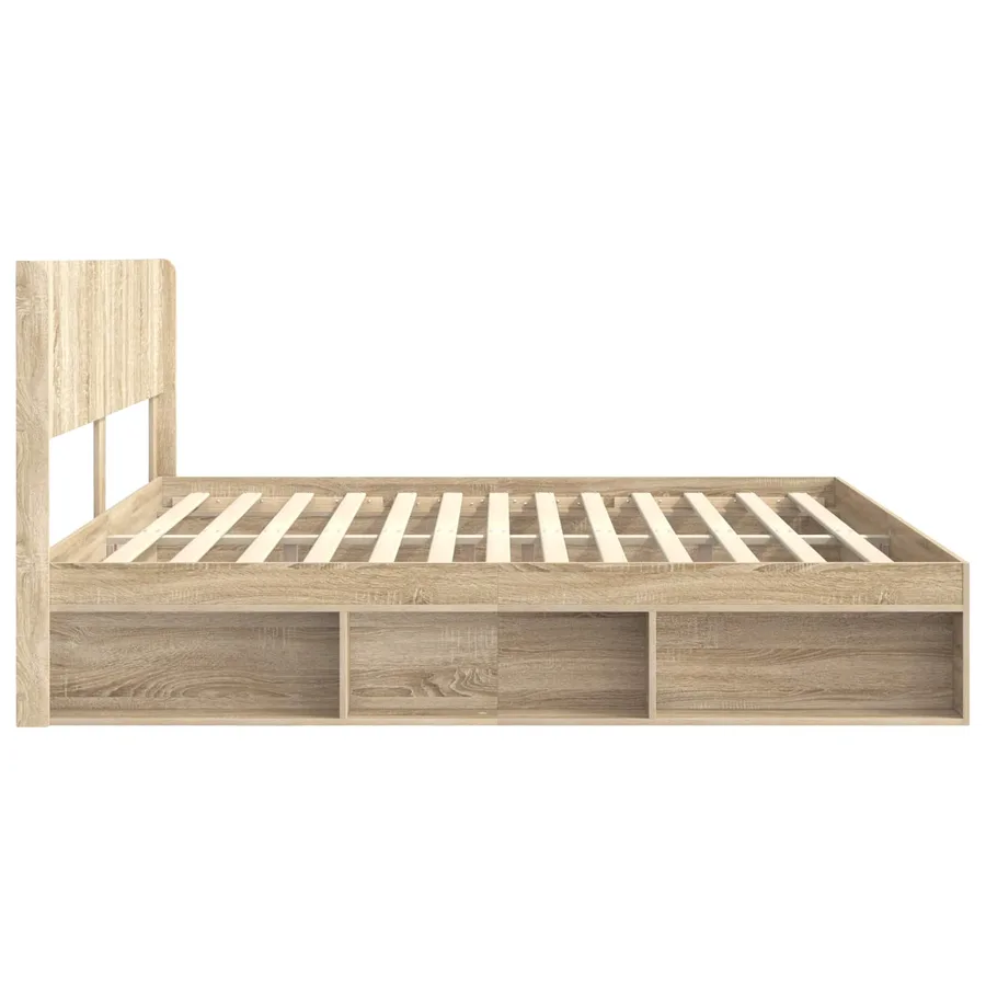 Cadre de lit avec rangement et tête de lit 2 pc - 6