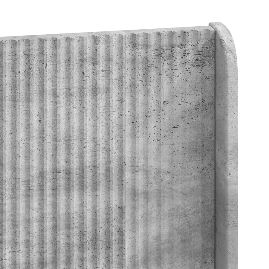 Cadre de lit avec rangement et tête de lit Gris béton - 9