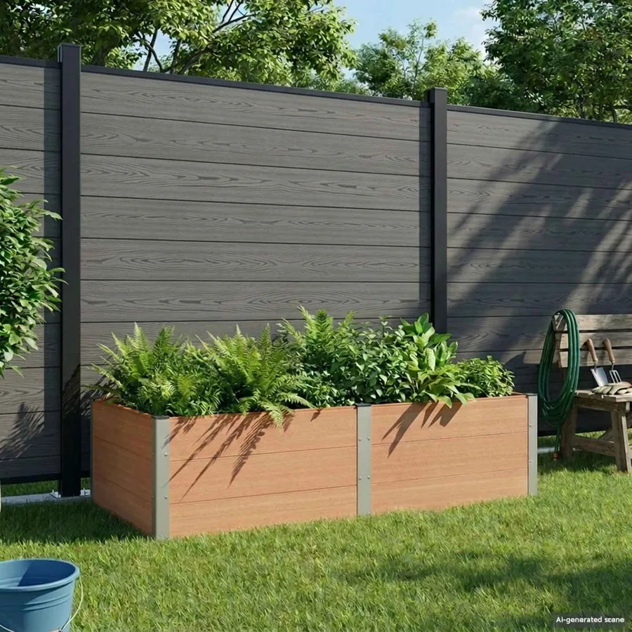 Jardinière surélevée Marron 200 x 100 x 54 cm
