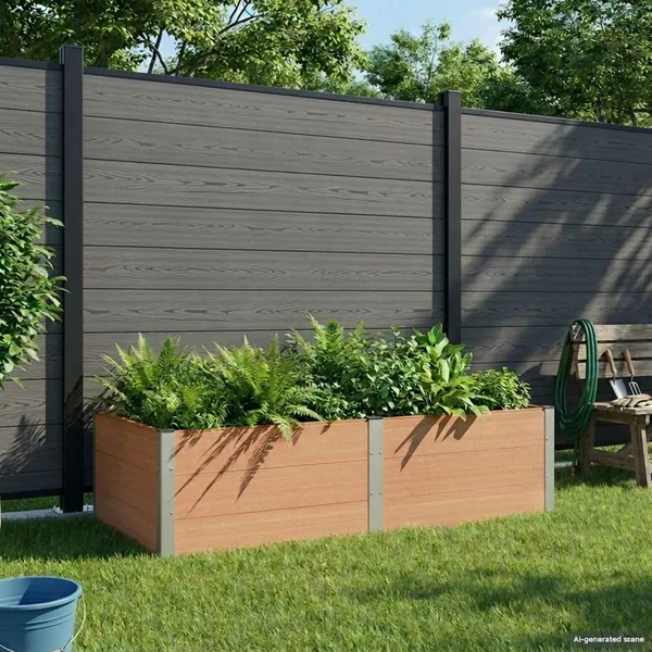 Jardinière surélevée Marron 200 x 100 x 54 cm