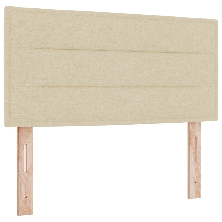Lit boxspring avec matelas Crème 90 x 200 cm Tissu - 3