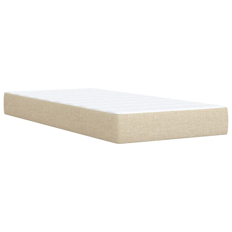 Lit boxspring avec matelas Crème 90 x 200 cm Tissu - 5