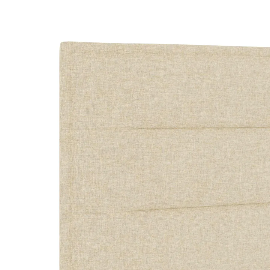 Lit boxspring avec matelas Crème 90 x 200 cm Tissu - 8