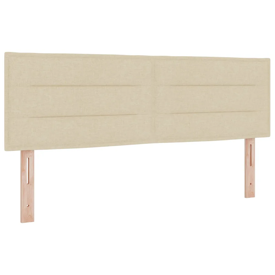 Lit boxspring avec matelas Crème 140 x 200 cm Tissu - 3