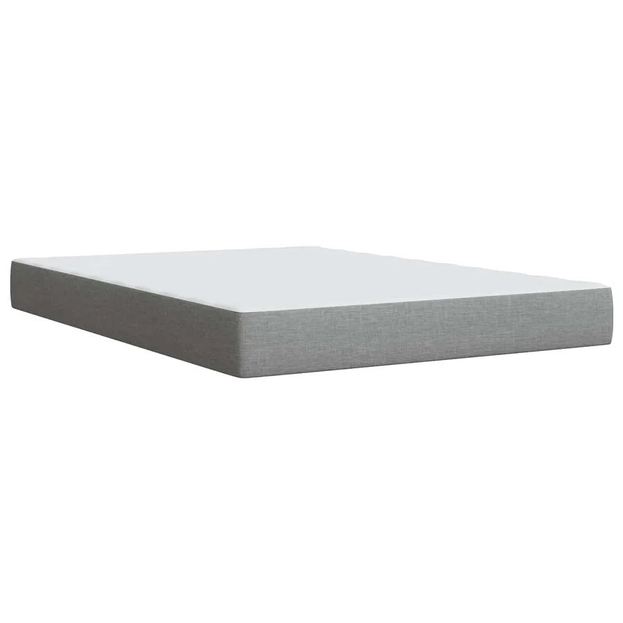 Lit boxspring avec matelas Gris clair 140 x 200 cm Tissu - 5