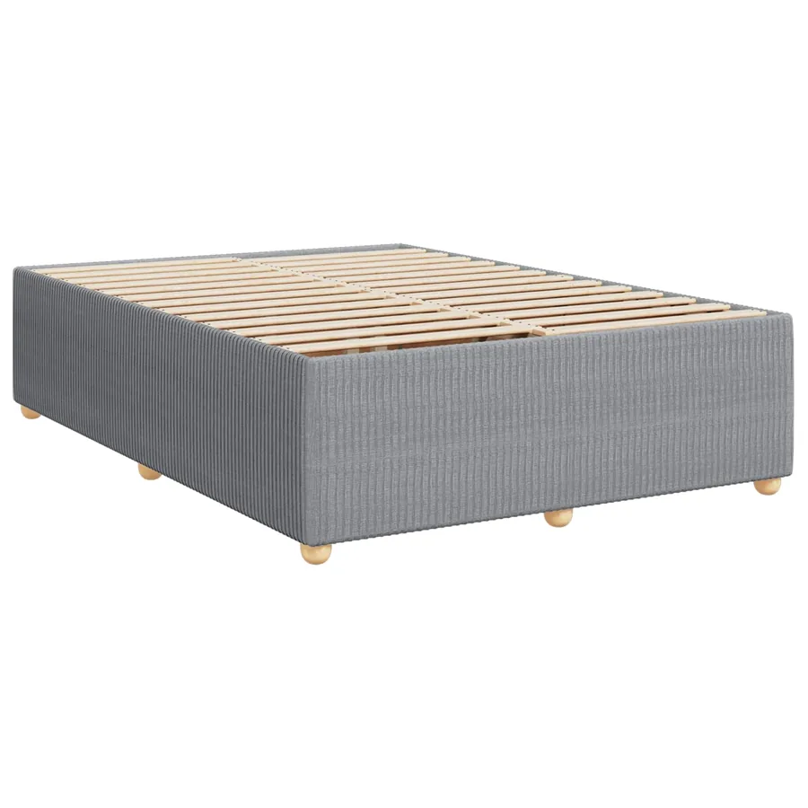Lit boxspring avec matelas Gris clair 140 x 190 cm Tissu - 4