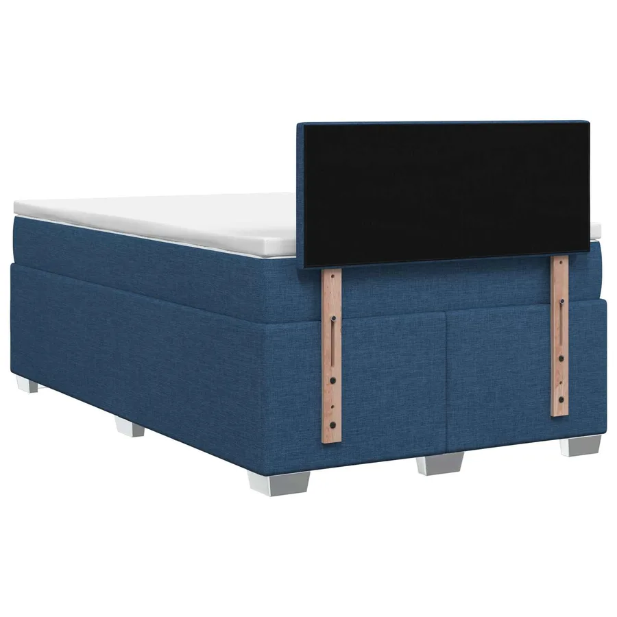 Lit boxspring avec matelas Bleu 120 x 200 cm Tissu - 7