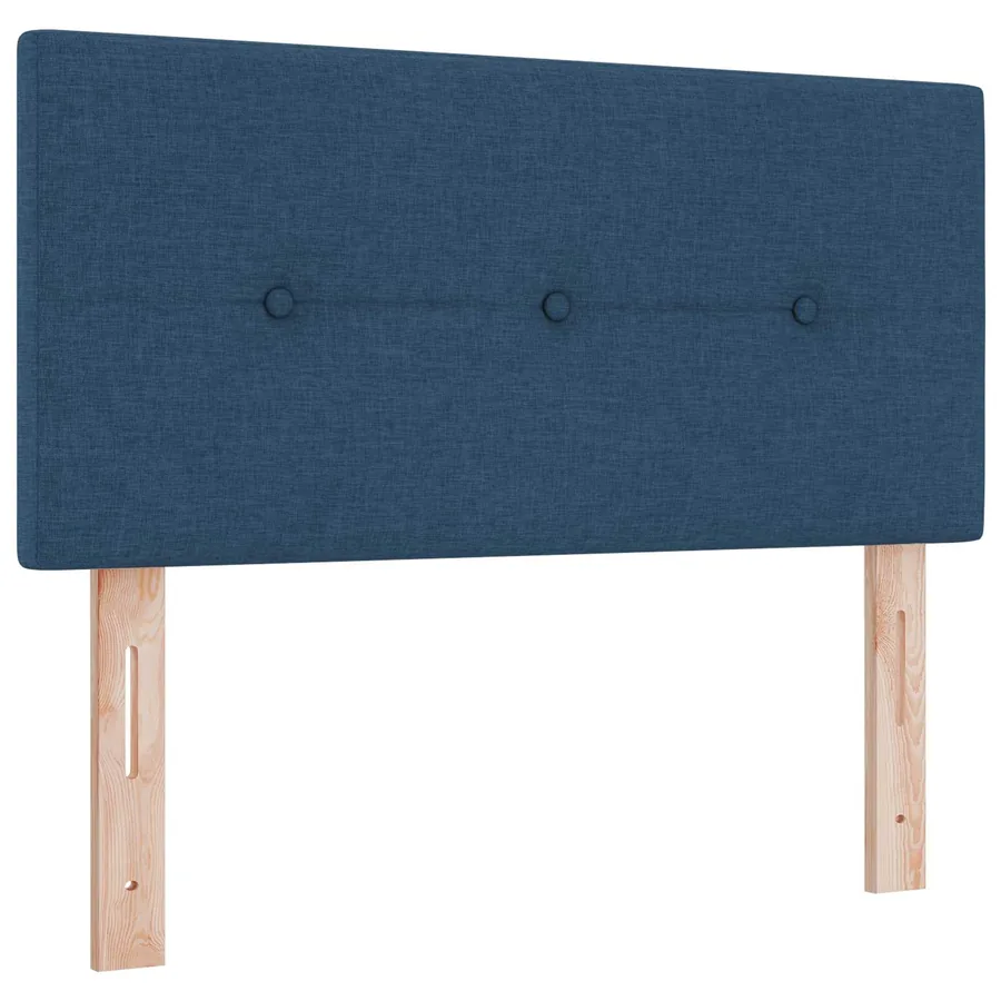 Lit boxspring avec matelas Bleu 90 x 190 cm Tissu - 3