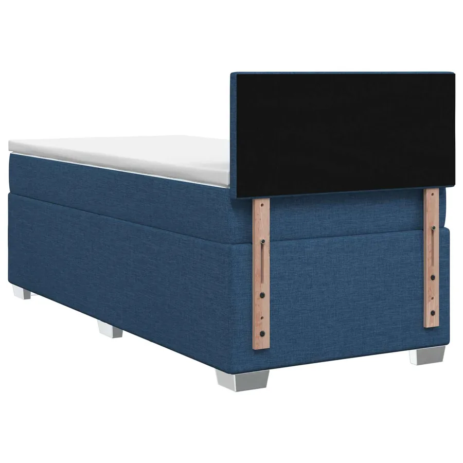 Lit boxspring avec matelas Bleu 90 x 190 cm Tissu - 7