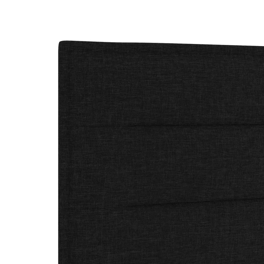 Lit boxspring avec matelas Noir 100 x 200 cm Tissu - 8