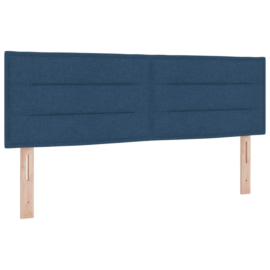 Lit boxspring avec matelas Bleu 140 x 190 cm Tissu - 3