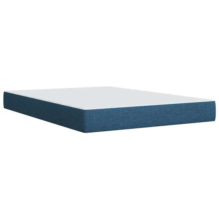 Lit boxspring avec matelas Bleu 140 x 190 cm Tissu - 5