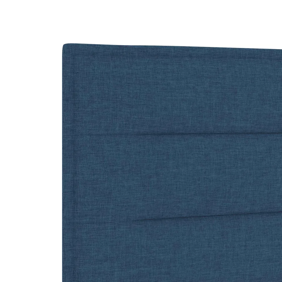 Lit boxspring avec matelas Bleu 140 x 190 cm Tissu - 8