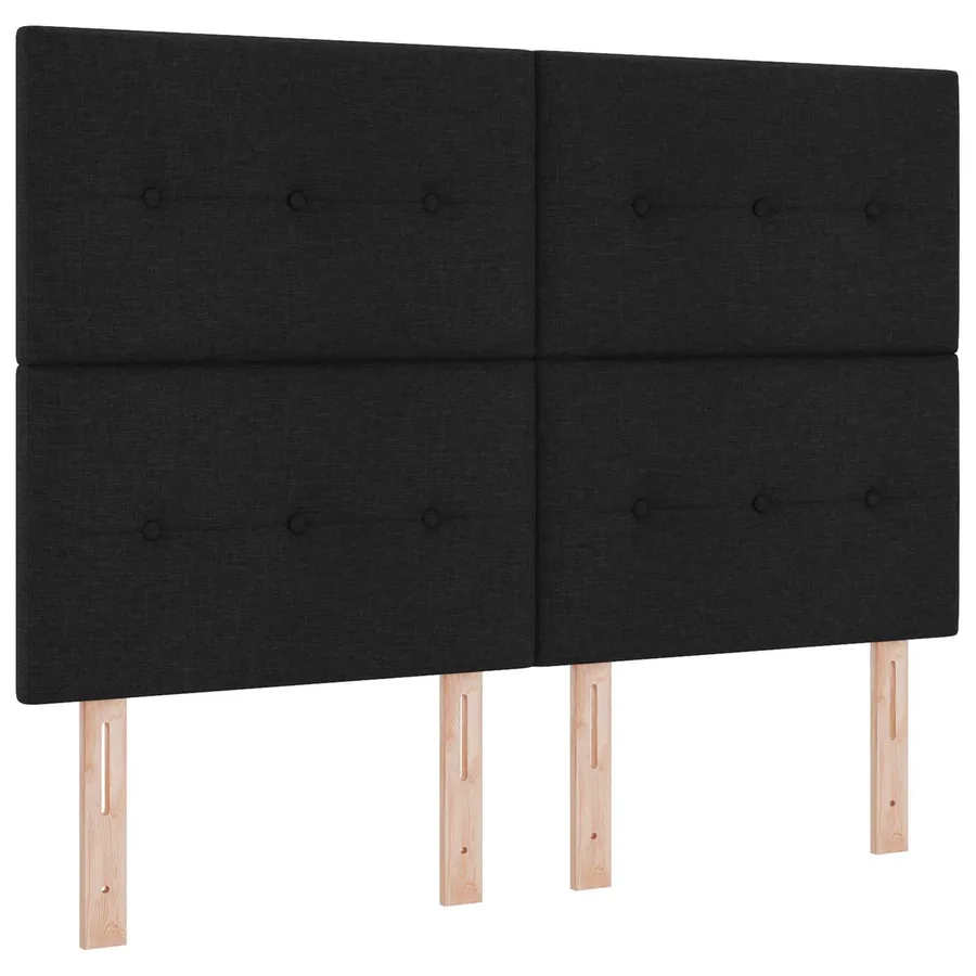 Lit boxspring LED avec matelas Noir 160 x 200 cm Velours - 3