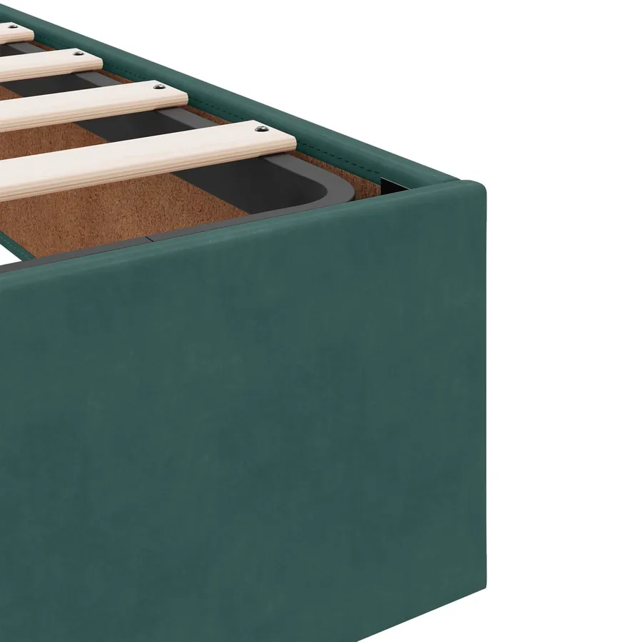 Lit ottoman avec matelas 2 pcs Vert foncé Velours - 10