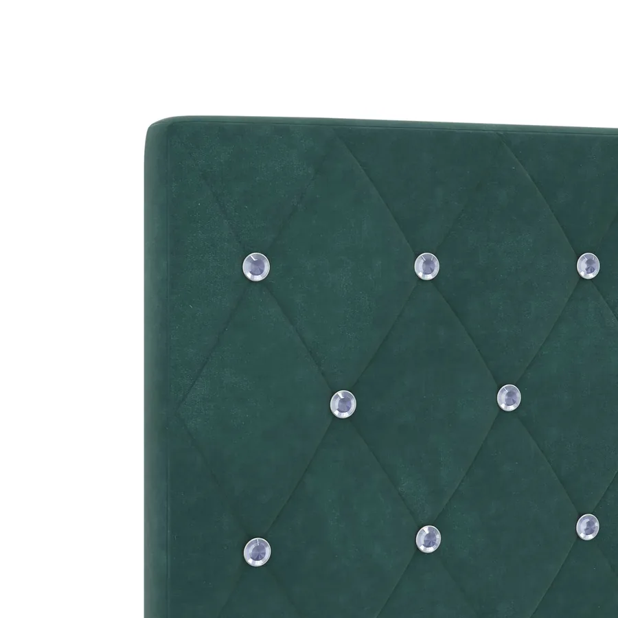 Lit ottoman avec matelas 2 pcs Vert foncé Velours - 9