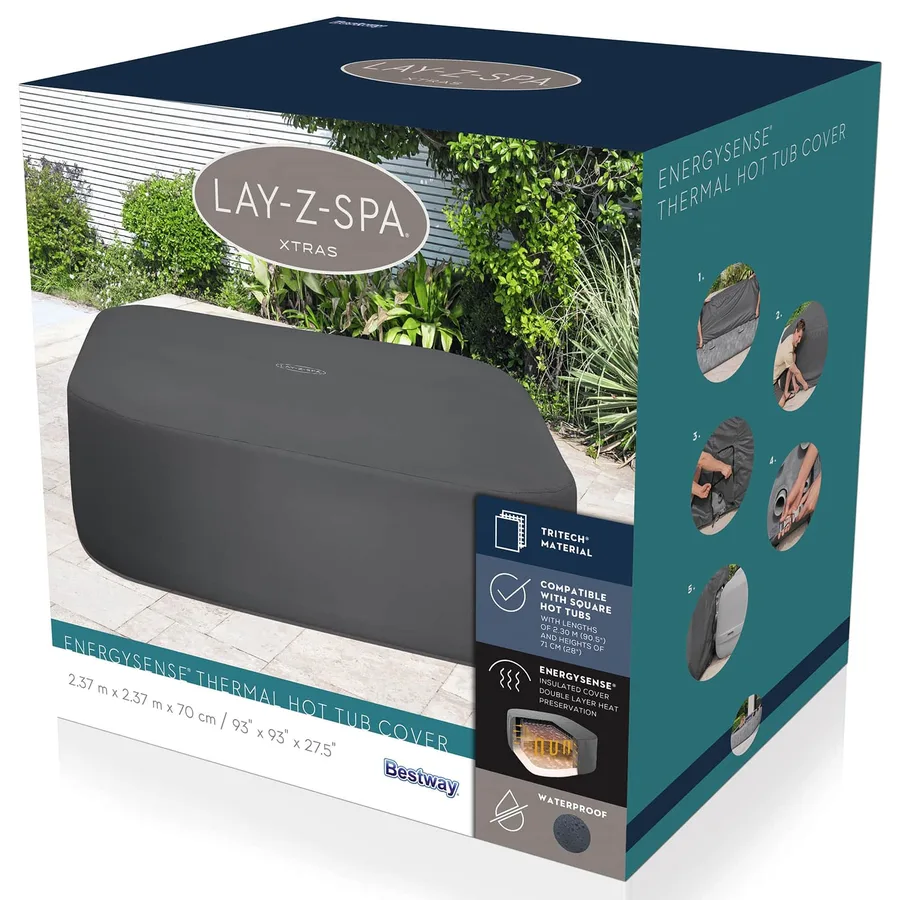 Bestway Housse Gris 230 x 230 x 71 cm PVC et POM - 2