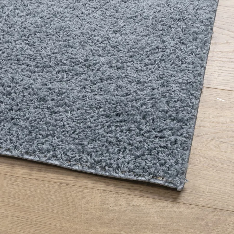 Tapis shaggy PAMPLONA poils longs moderne bleu 240x340 cm - 4